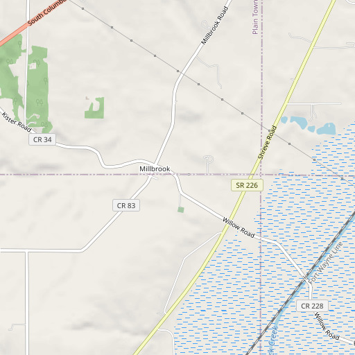 OpenStreetMap map of Kister Mill, OH