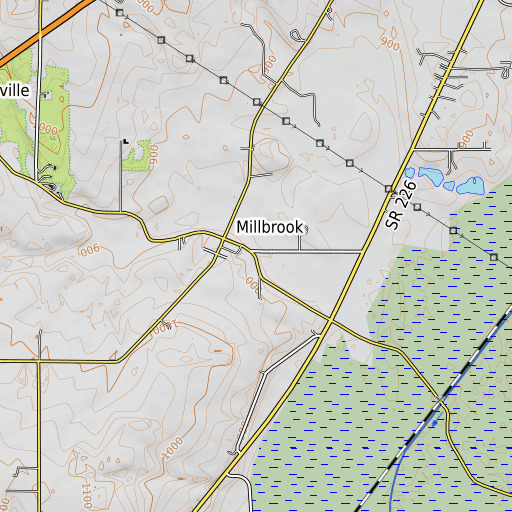 OpenTopoMap map of Kister Mill, OH
