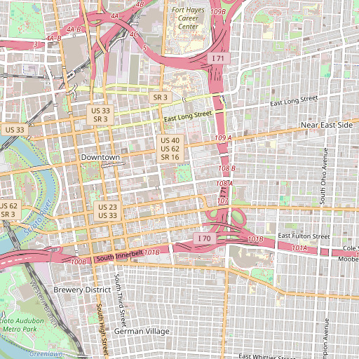OpenStreetMap map of Deaf School Park, OH