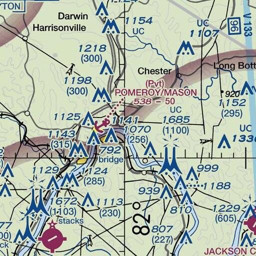FAA VFR chart of Welshtown Hill, OH