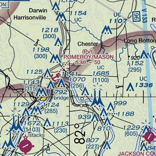 FAA VFR chart of Forest Run, OH