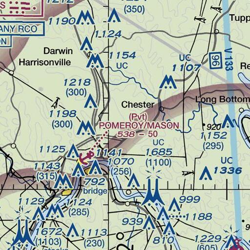 FAA VFR chart of Flatwoods, OH