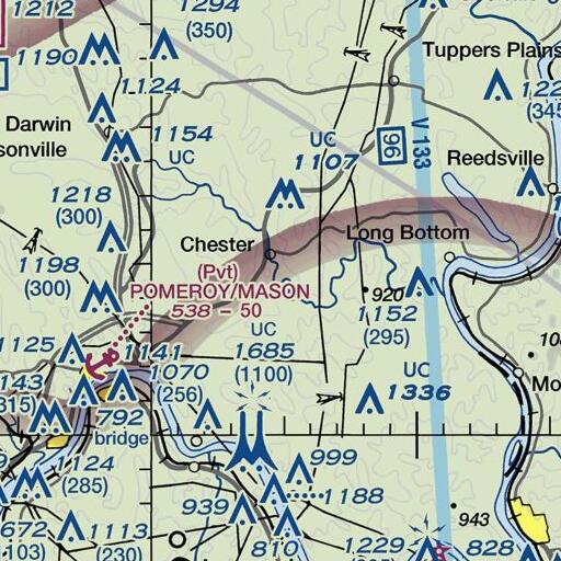FAA VFR chart of Rags Run, OH