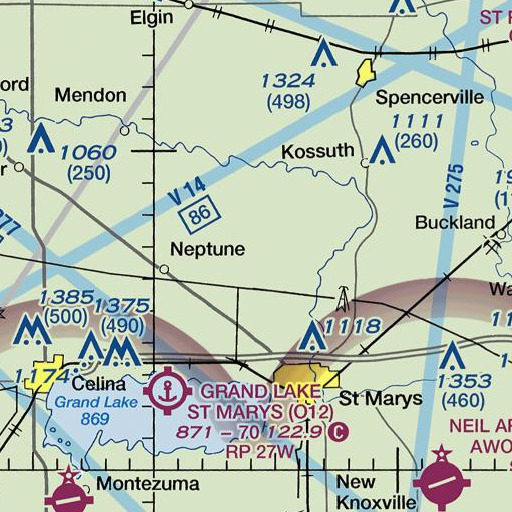 FAA VFR chart of Triangle Three Farms, OH