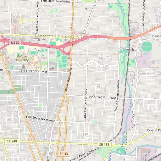 OpenStreetMap map of Ridgewood Historic District, OH