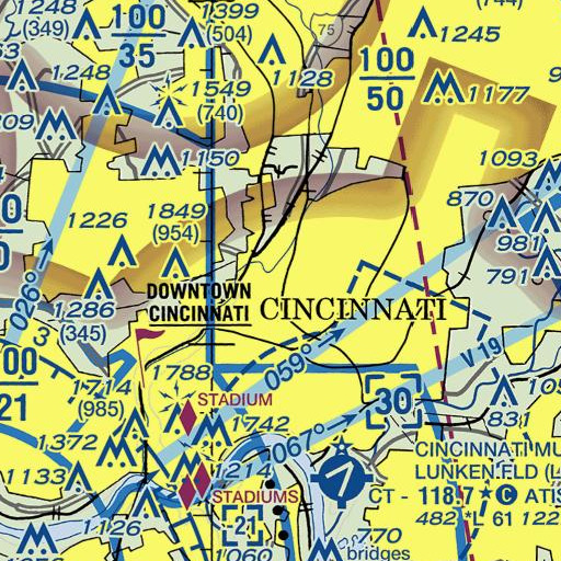 FAA VFR chart of Beth Adams Congregation, OH