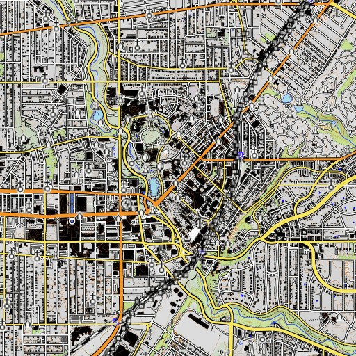 OpenTopoMap map of University Circle, OH