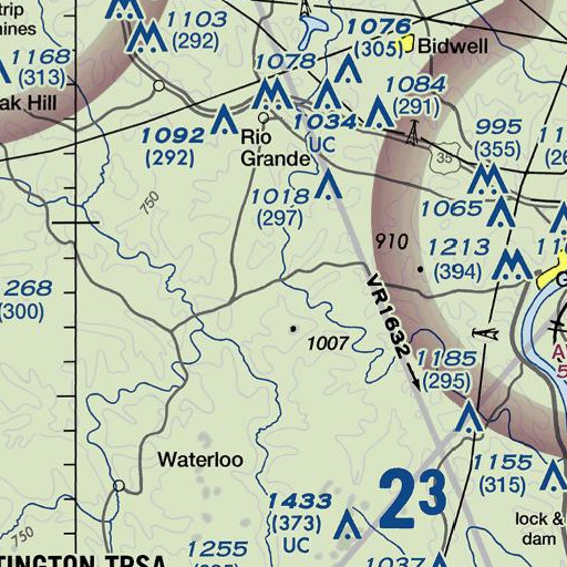 FAA VFR chart of Fork Creek, OH