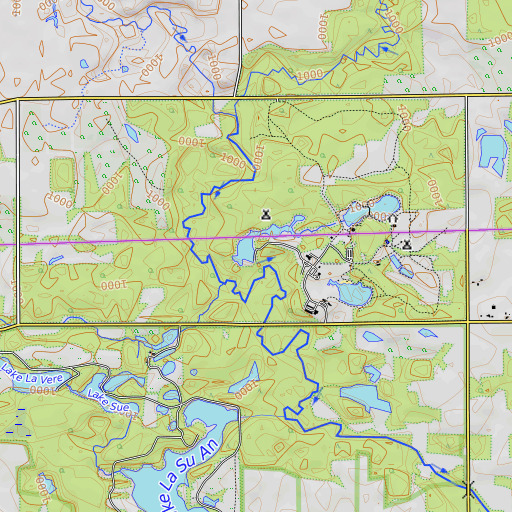 OpenTopoMap map of Lake C Dam, OH