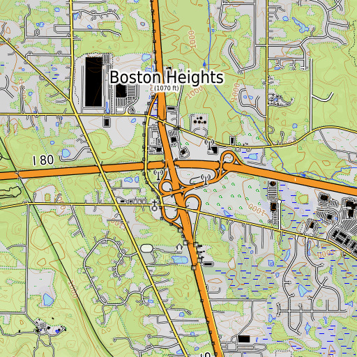 OpenTopoMap map of Interchange 12, OH