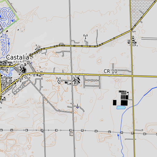 OpenTopoMap map of Margaretta Elementary School, OH