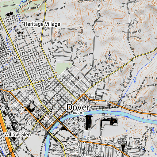 OpenTopoMap map of East Elementary School, OH