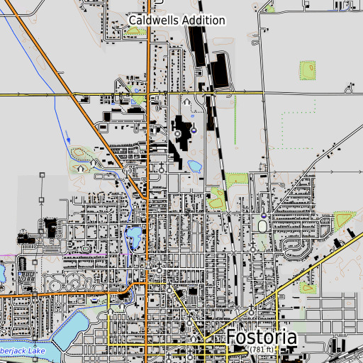 OpenTopoMap map of Riley Elementary School, OH