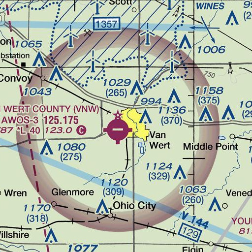 FAA VFR chart of Washington Elementary School, OH