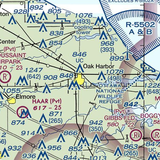 FAA VFR chart of R C Waters Elementary School, OH