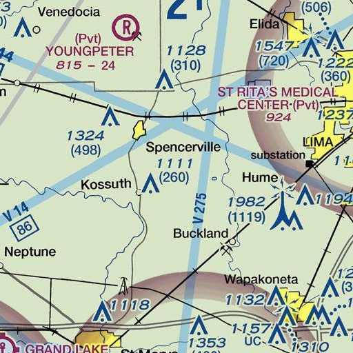FAA VFR chart of Germany School (historical), OH