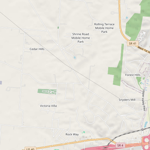 OpenStreetMap map of Miller Creek, OH