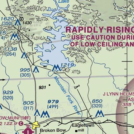 FAA VFR chart of Arnet Gap, OK