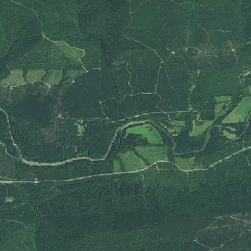 Aerial imagery of Cedar Creek, OK