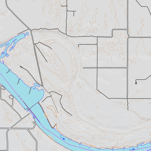 OpenTopoMap map of Cherokee Chute, OK