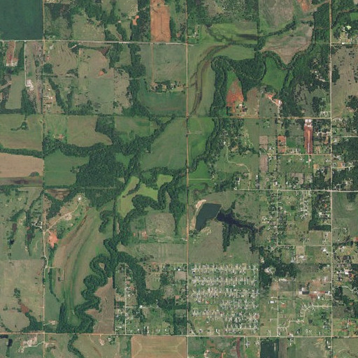 Aerial imagery of Deer Creek, OK