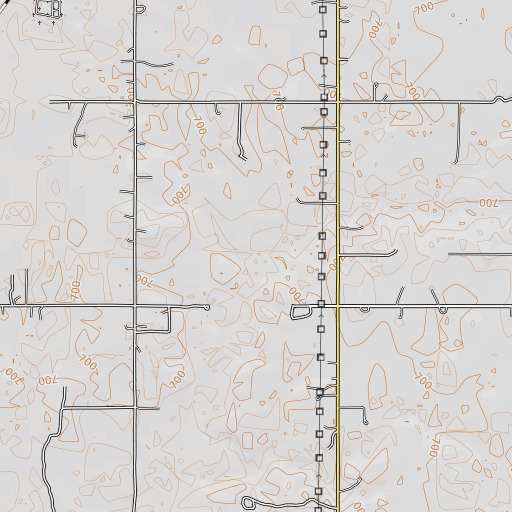 OpenTopoMap map of Double Spring Branch, OK