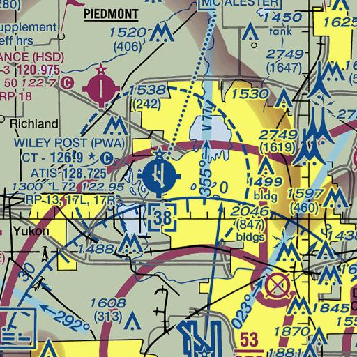 FAA VFR chart of Ione School, OK