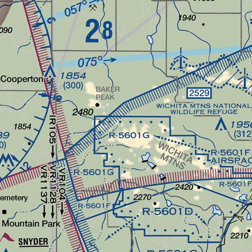 FAA VFR chart of Lobo Flat, OK