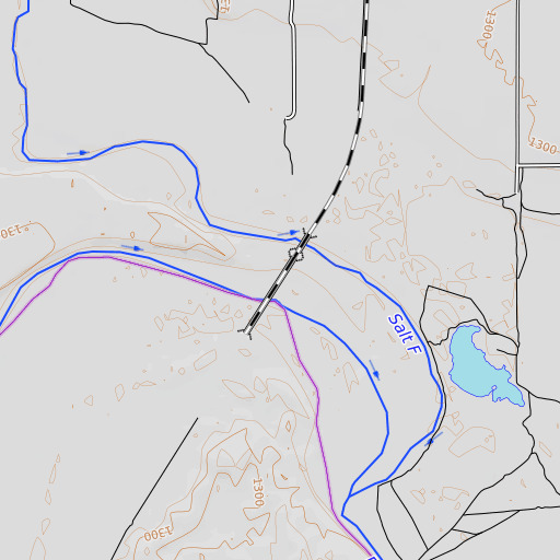 OpenTopoMap map of Salt Fork Red River, OK
