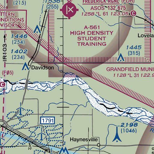 FAA VFR chart of Suttle Creek, OK