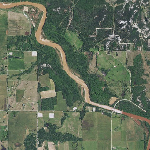 Aerial imagery of Sycamore Creek, OK