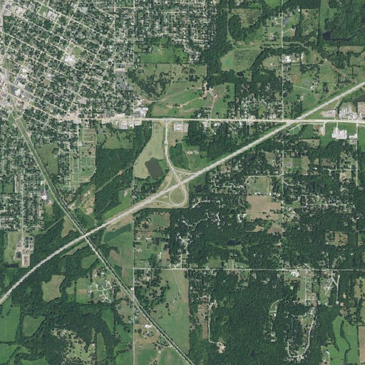 Aerial imagery of Claremore Interchange, OK