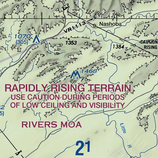 FAA VFR chart of Cloudy Lookout Tower, OK
