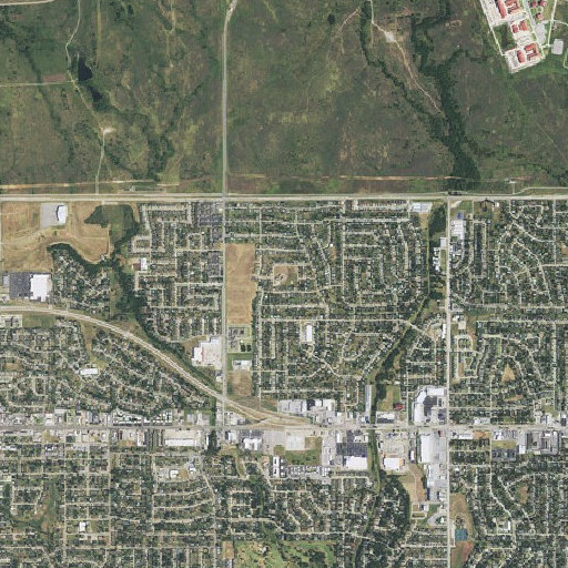 Aerial imagery of Kuntz School, OK