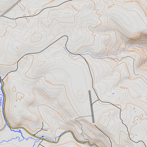 OpenTopoMap map of Cinnabar Flat, OR