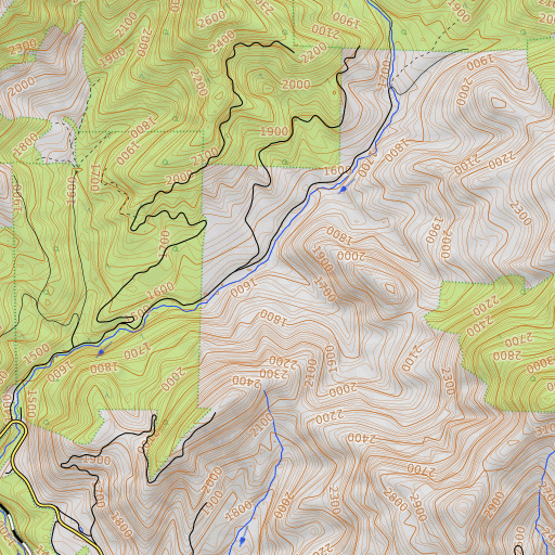 OpenTopoMap map of Benson Gulch, OR