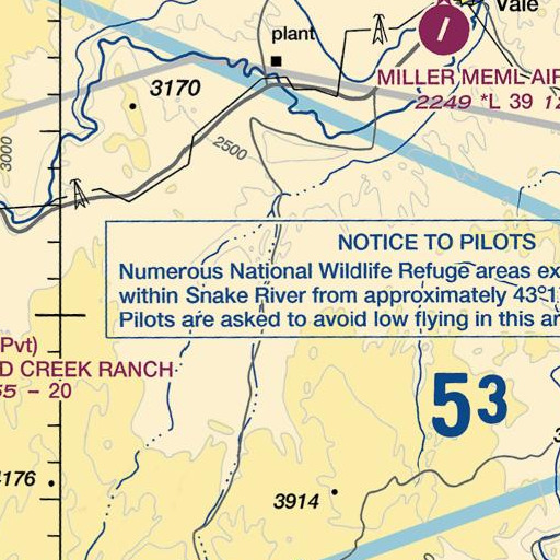FAA VFR chart of Bentonite Spring, OR