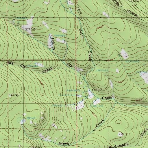 USGS 24K topo map of Big Elk Creek, OR