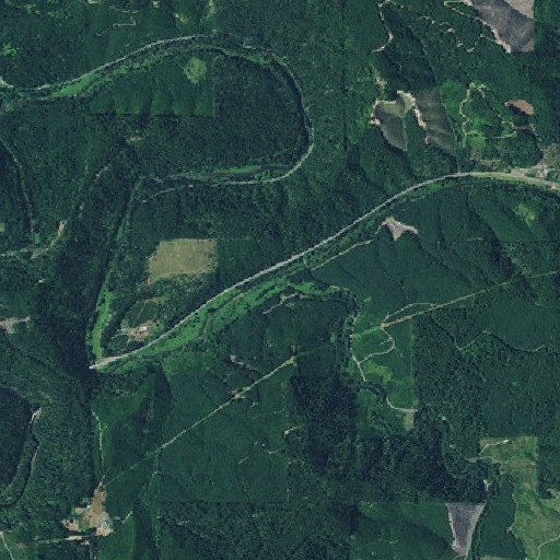 Aerial imagery of Brush Creek, OR