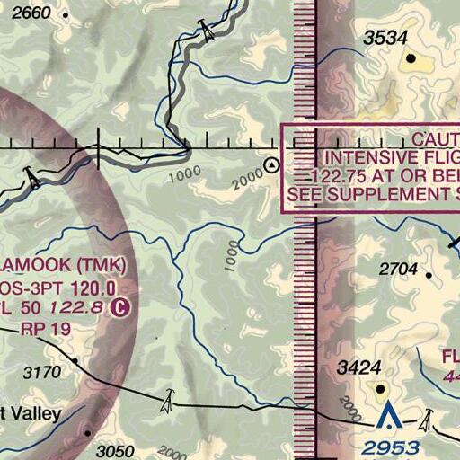 FAA VFR chart of Hembre Creek, OR