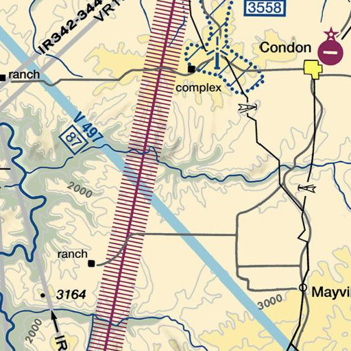 FAA VFR chart of Coffin Canyon, OR