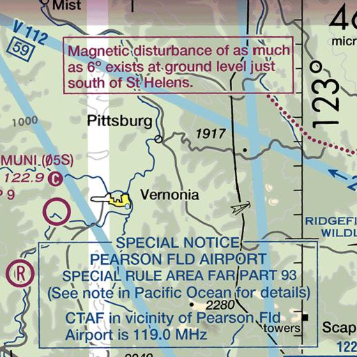 FAA VFR chart of Dog Creek, OR