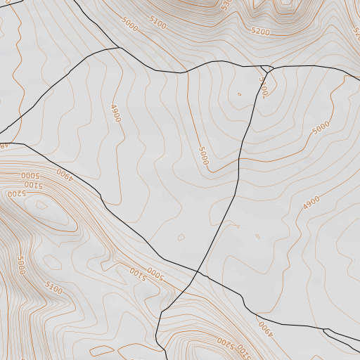 OpenTopoMap map of Duck Creek Flat, OR