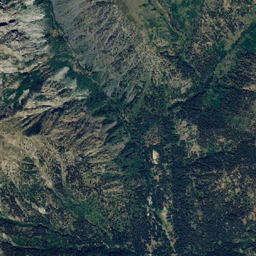 Aerial imagery of East Fork Pine Creek, OR