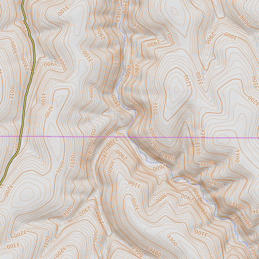 OpenTopoMap map of Fichter Canyon, OR