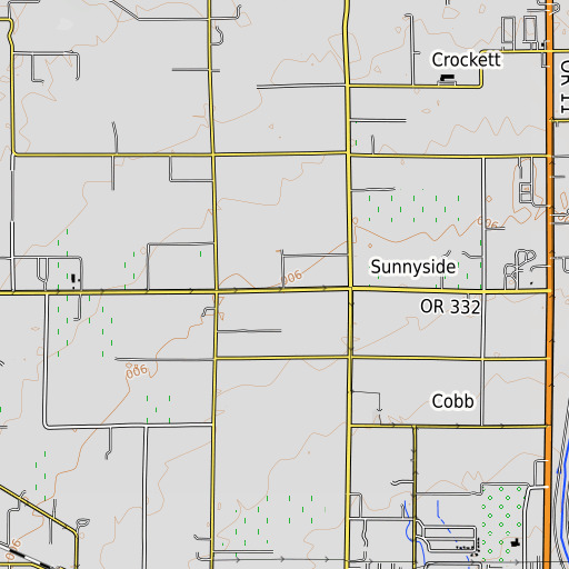 OpenTopoMap map of Ford Branch, OR