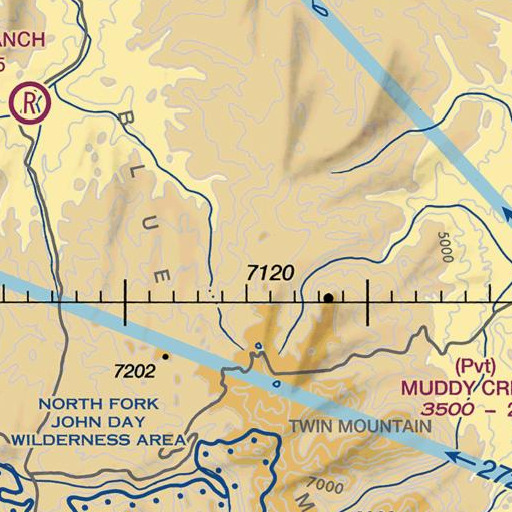 FAA VFR chart of Friday Meadow, OR