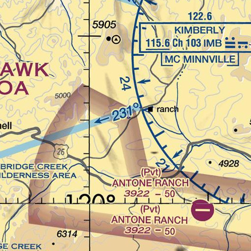 FAA VFR chart of Frog Hollow, OR