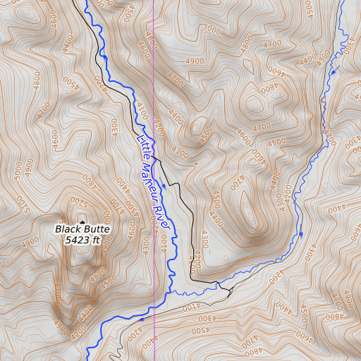 OpenTopoMap map of Goodwin Tomb, OR