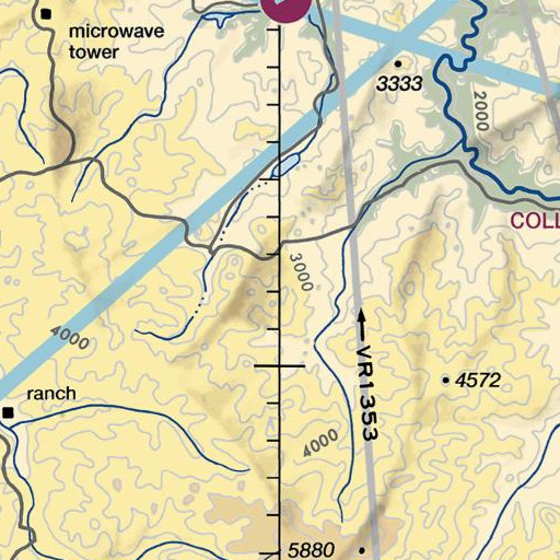 FAA VFR chart of Horse Heaven Mountain, OR